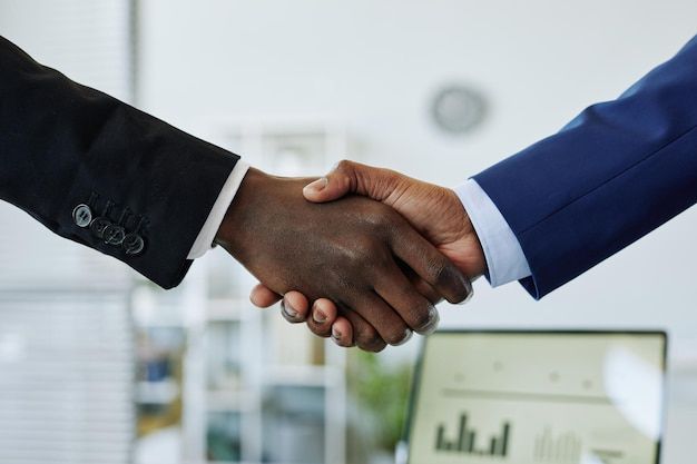 Professional handshake representing business agreement and trust